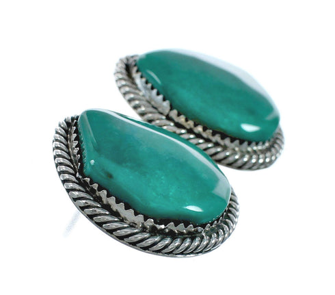 Native American Turquoise Sterling Silver Post Earrings X11021